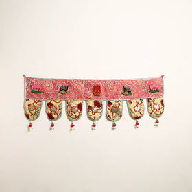 Handmade Shell Work Fabric Toran for Home Decor