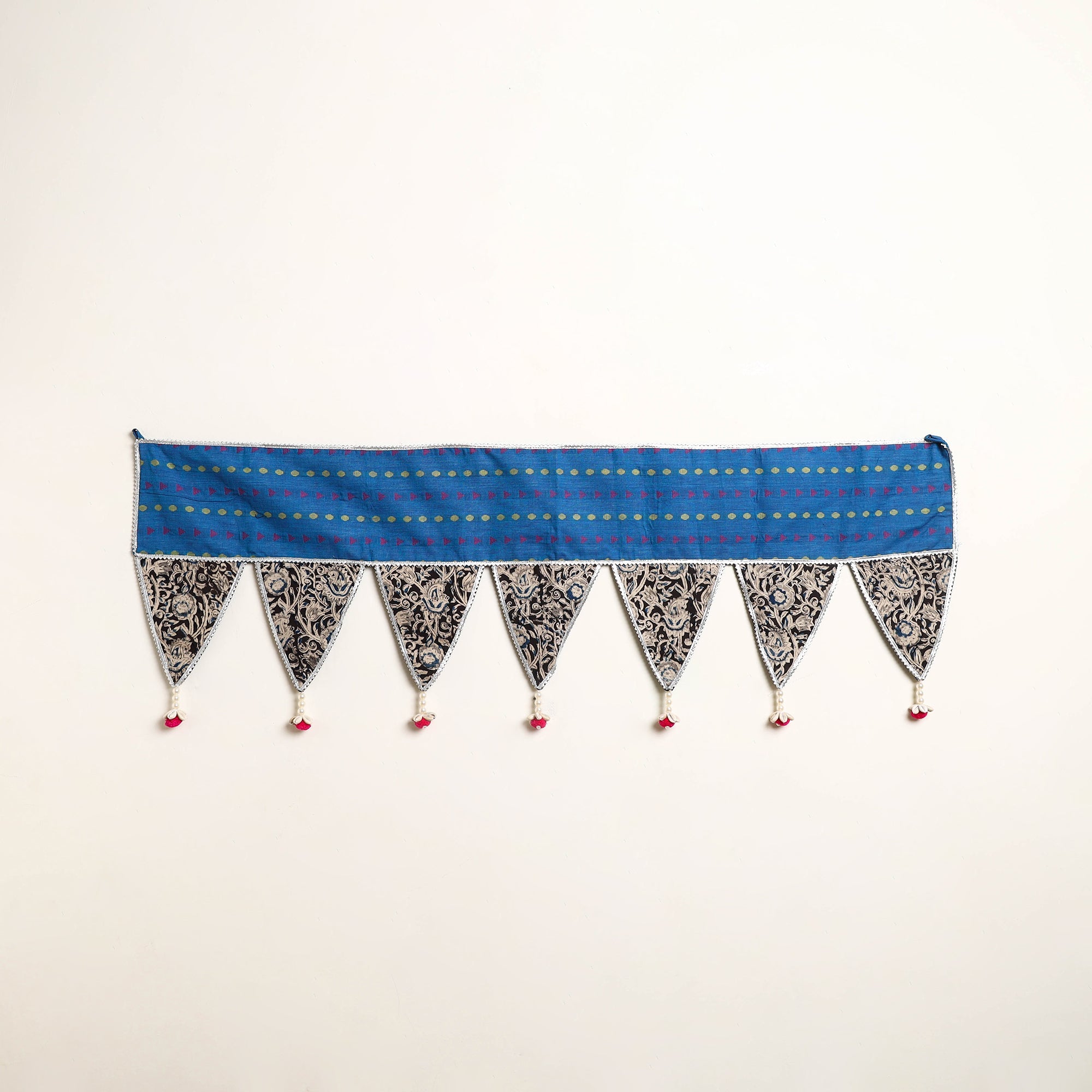 Handmade Shell Work Fabric Toran for Home Decor