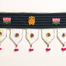 Handmade Shell Work Fabric Toran for Home Decor