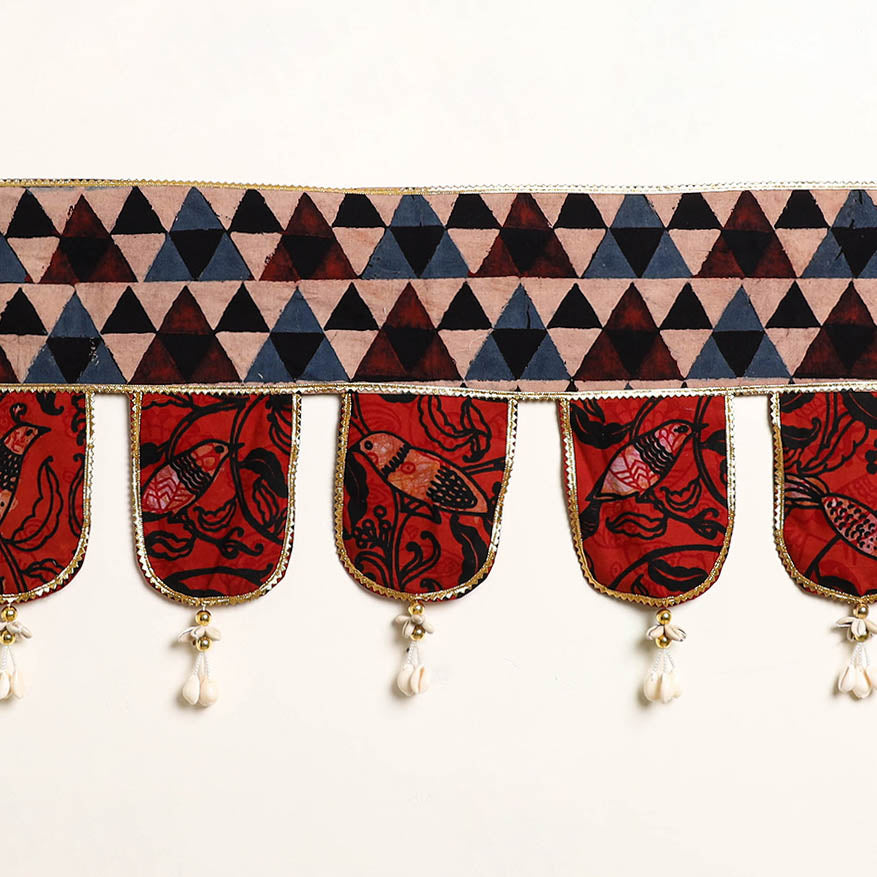 Handmade Shell Work Fabric Toran for Home Decor