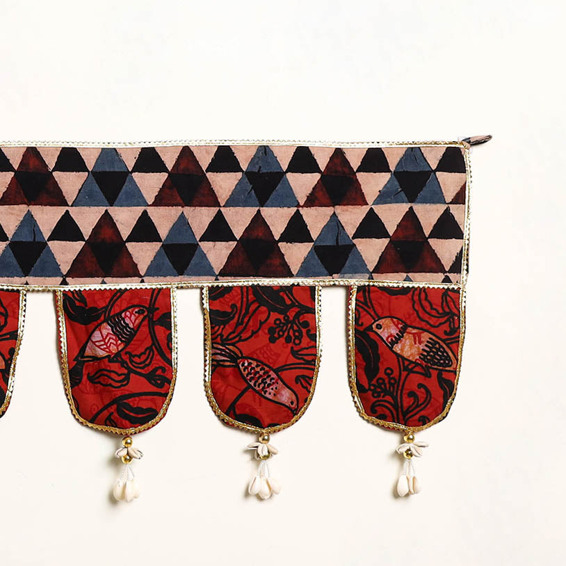 Handmade Shell Work Fabric Toran for Home Decor