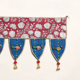 Handmade Shell Work Fabric Toran for Home Decor