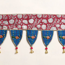 Handmade Shell Work Fabric Toran for Home Decor