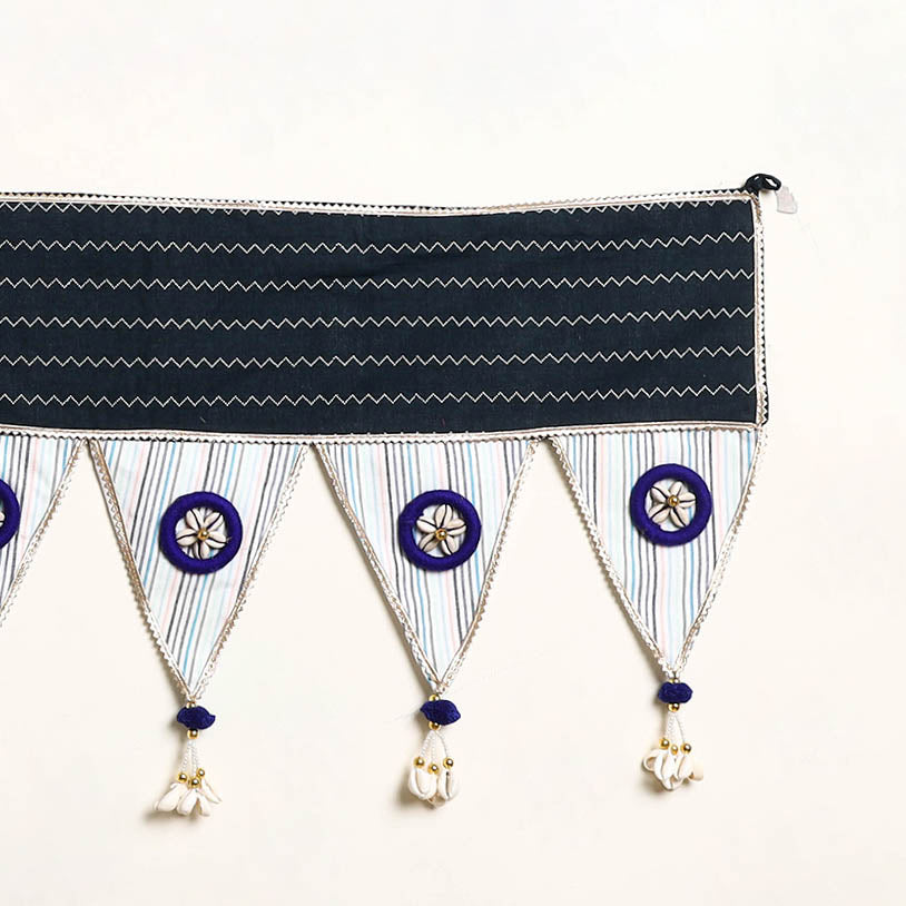 Handmade Shell Work Fabric Toran for Home Decor