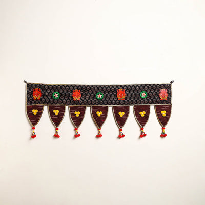 Handmade Shell Work Fabric Toran for Home Decor