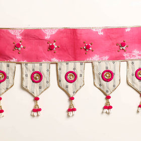 Handmade Shell Work Fabric Toran for Home Decor