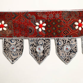 Handmade Shell Work Fabric Toran for Home Decor