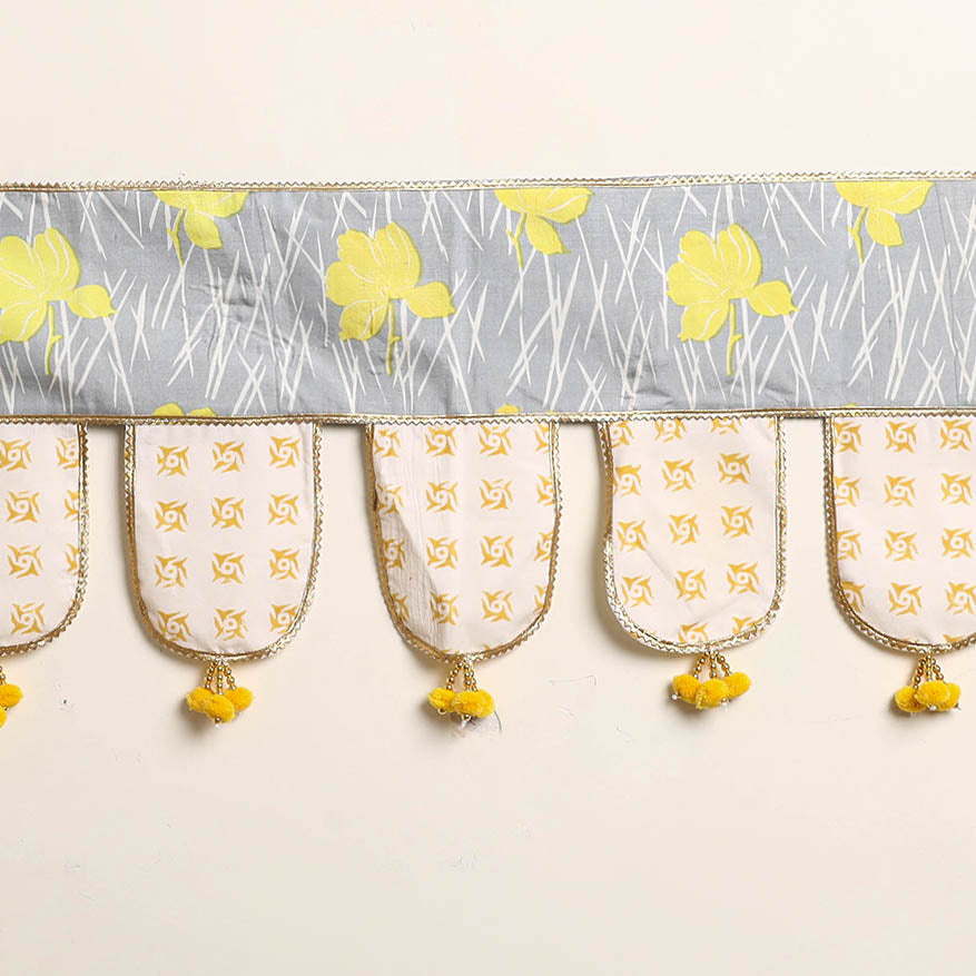 Handmade Shell Work Fabric Toran for Home Decor