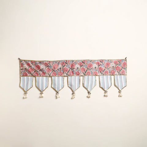 Handmade Shell Work Fabric Toran for Home Decor