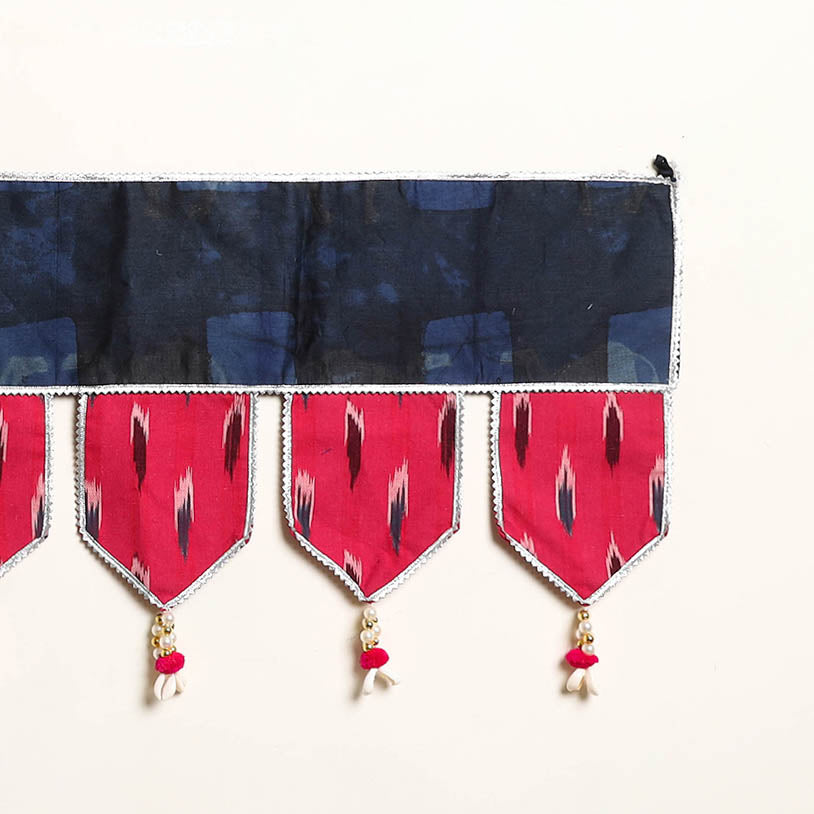 Handmade Shell Work Fabric Toran for Home Decor