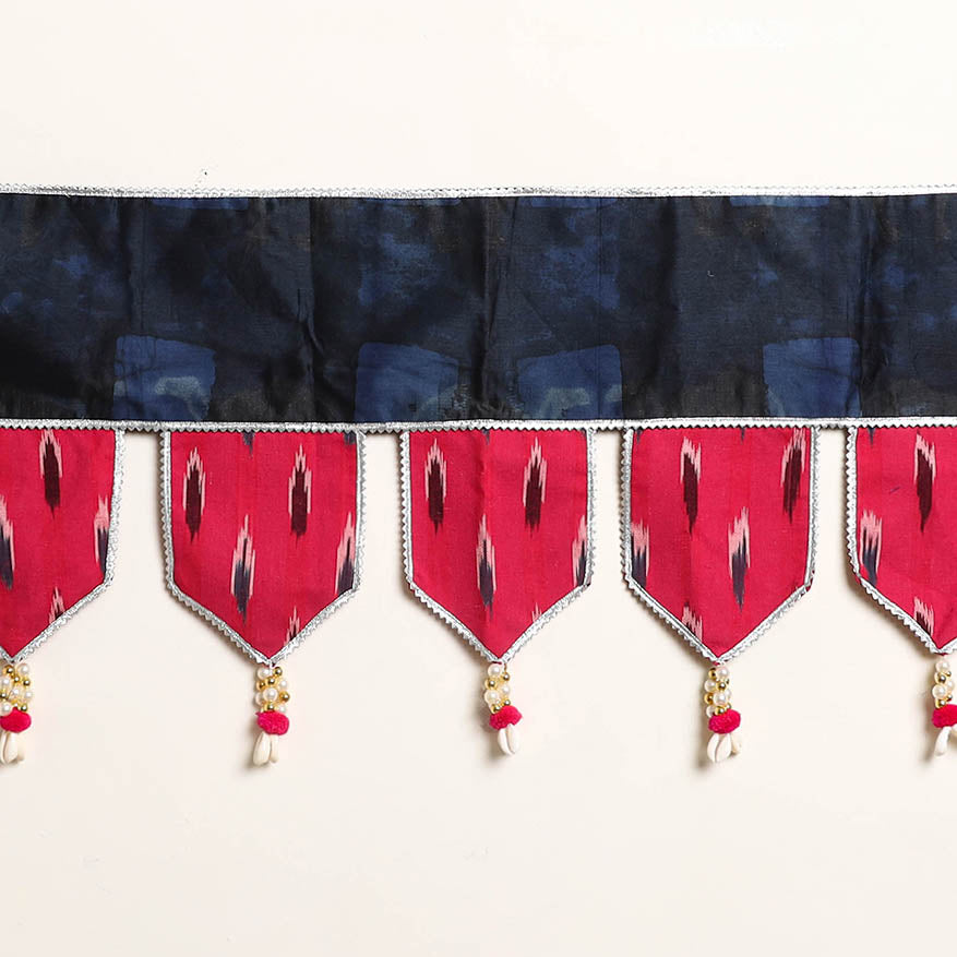 Handmade Shell Work Fabric Toran for Home Decor