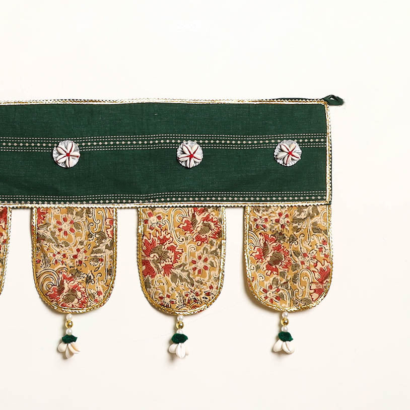 Handmade Shell Work Fabric Toran for Home Decor