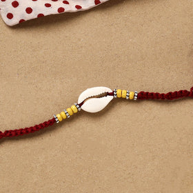 Handmade shell work rakhi 140 - handcrafted