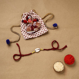 Handmade shell work rakhi 140 - handcrafted