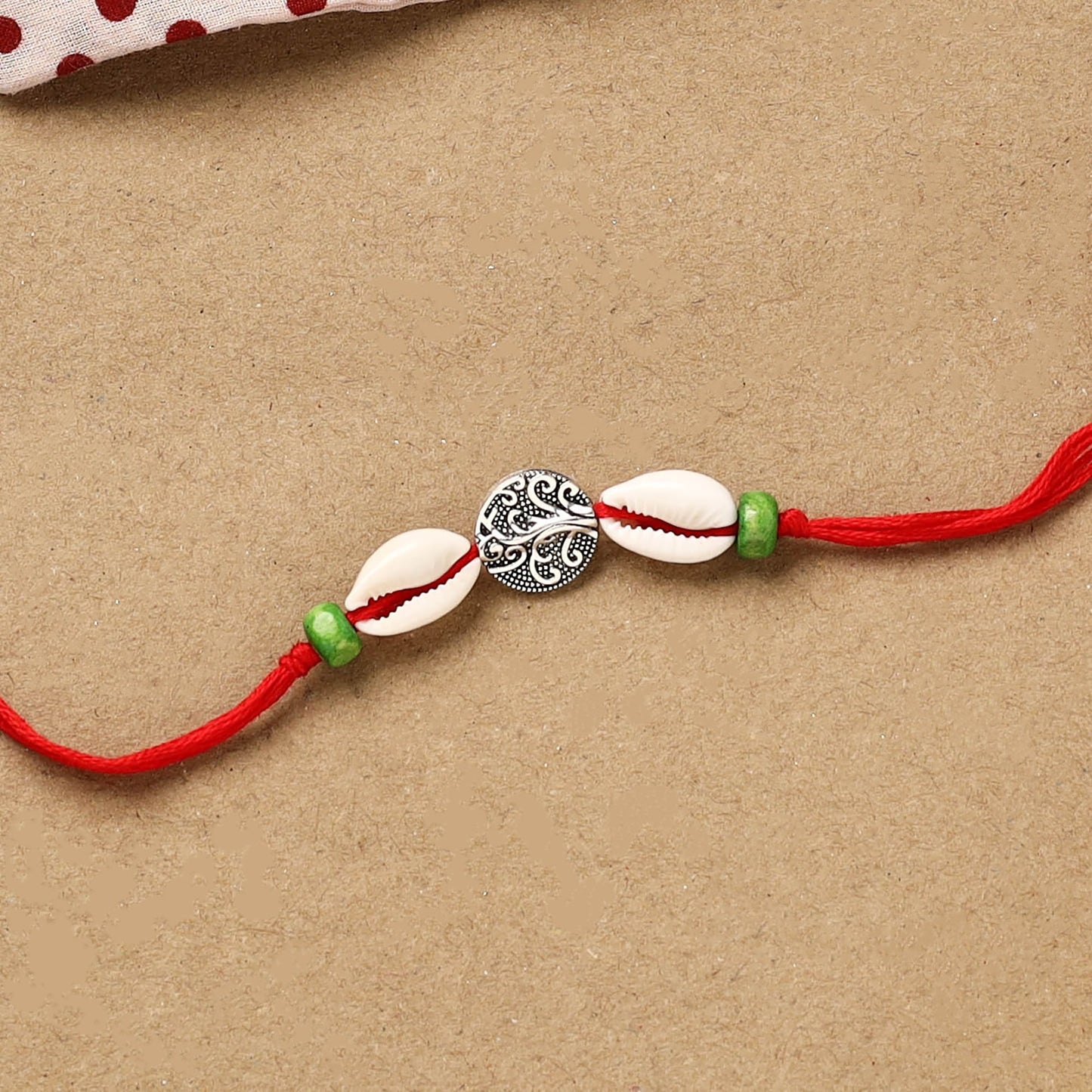 Handmade shell work rakhi 141 - handcrafted