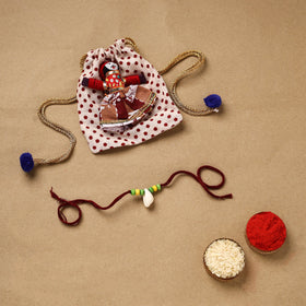 Handmade shell work rakhi 142 - handcrafted