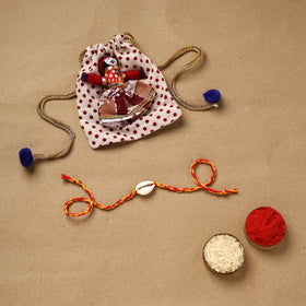 Handmade shell work rakhi 143 - handcrafted