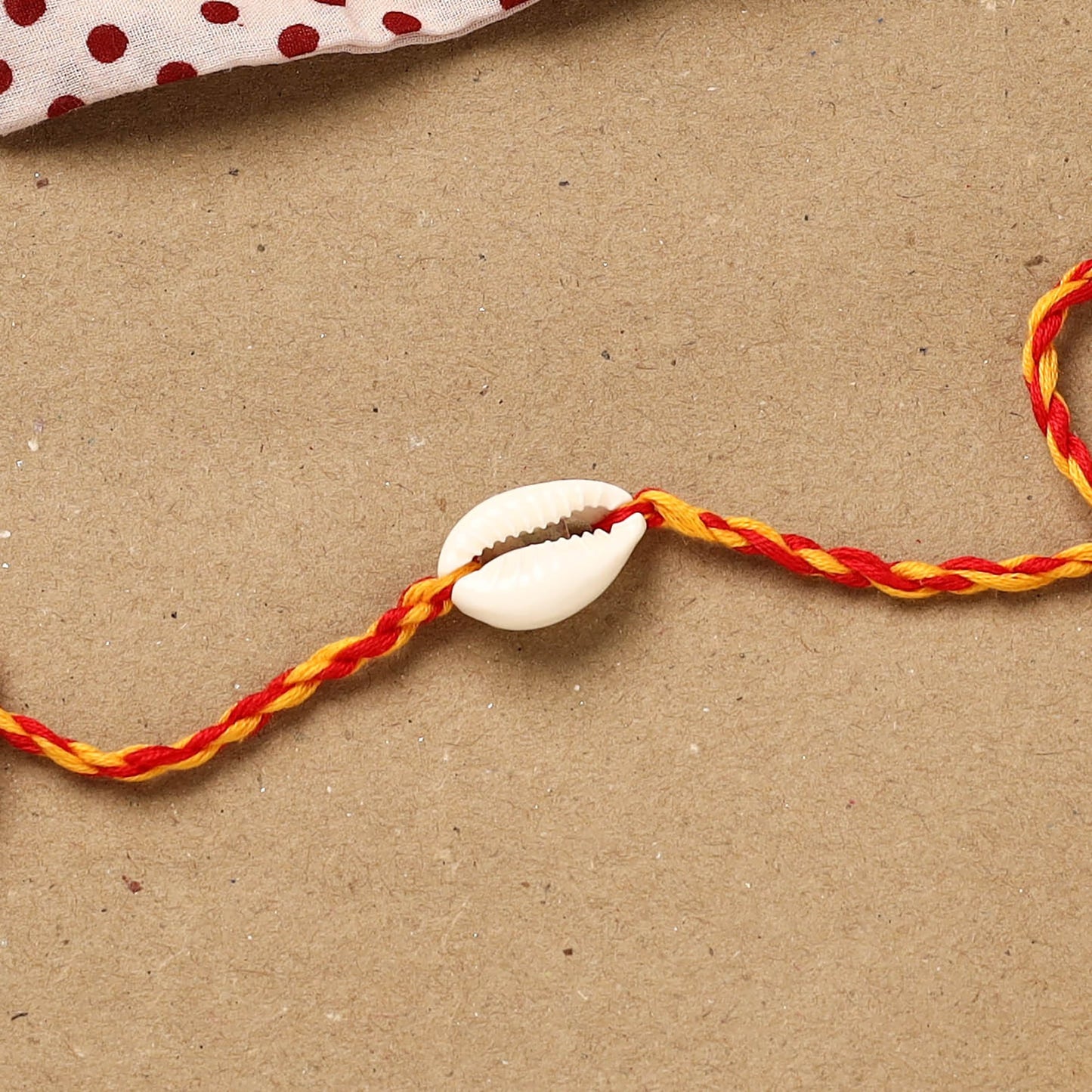 Handmade shell work rakhi 143 - handcrafted