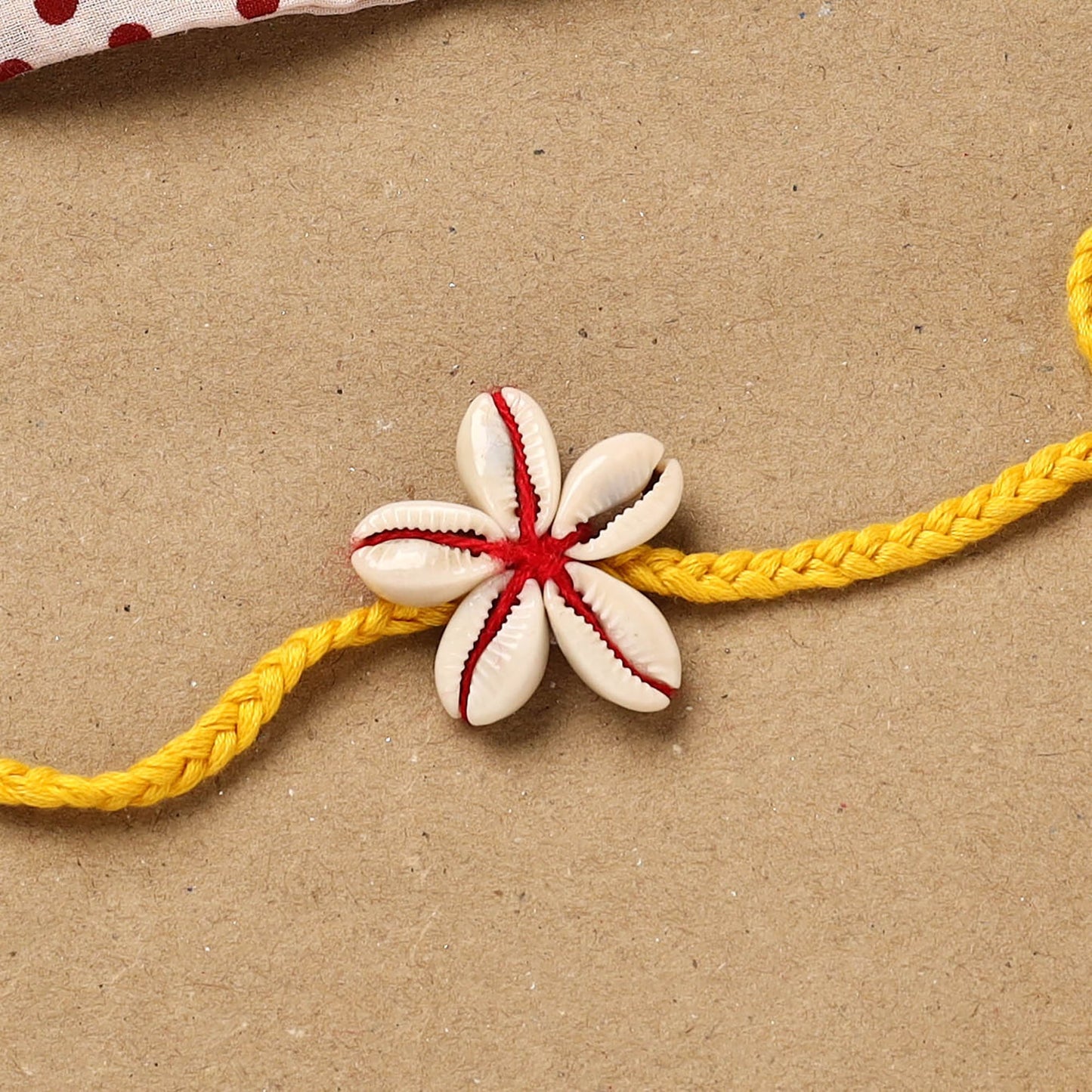 Handmade shell work rakhi 144 - handcrafted