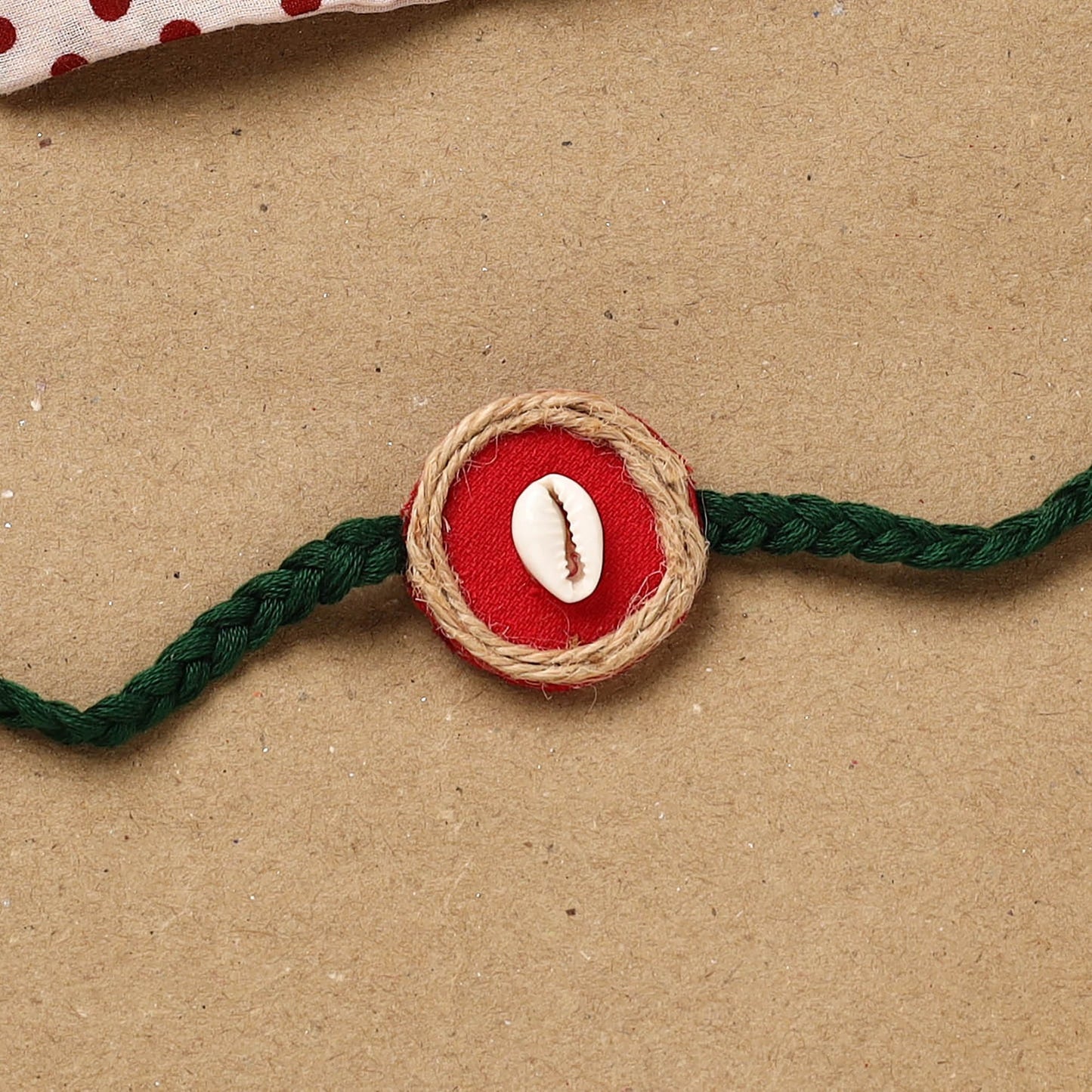 Handmade shell work rakhi 145 - handcrafted