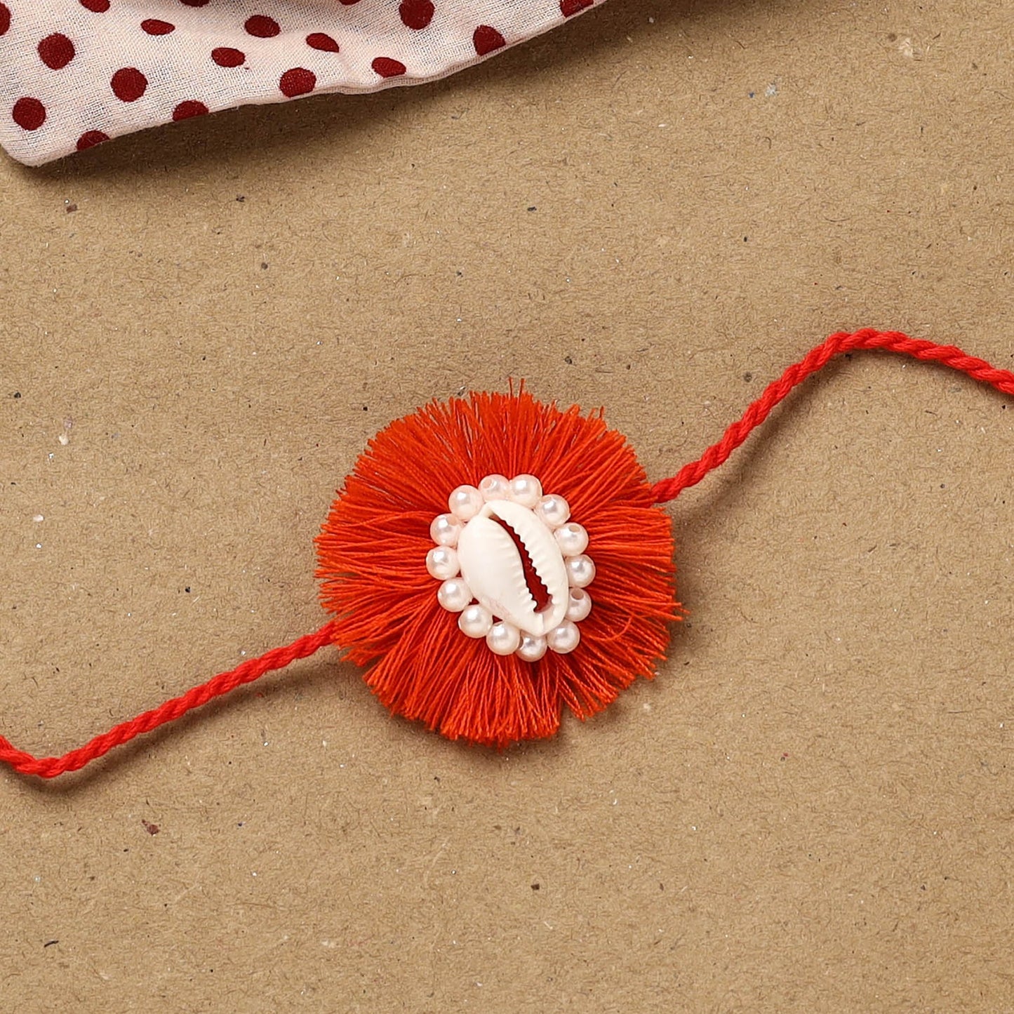 Handmade shell work rakhi 147 - handcrafted