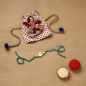 Handmade shell work rakhi 150 - handcrafted
