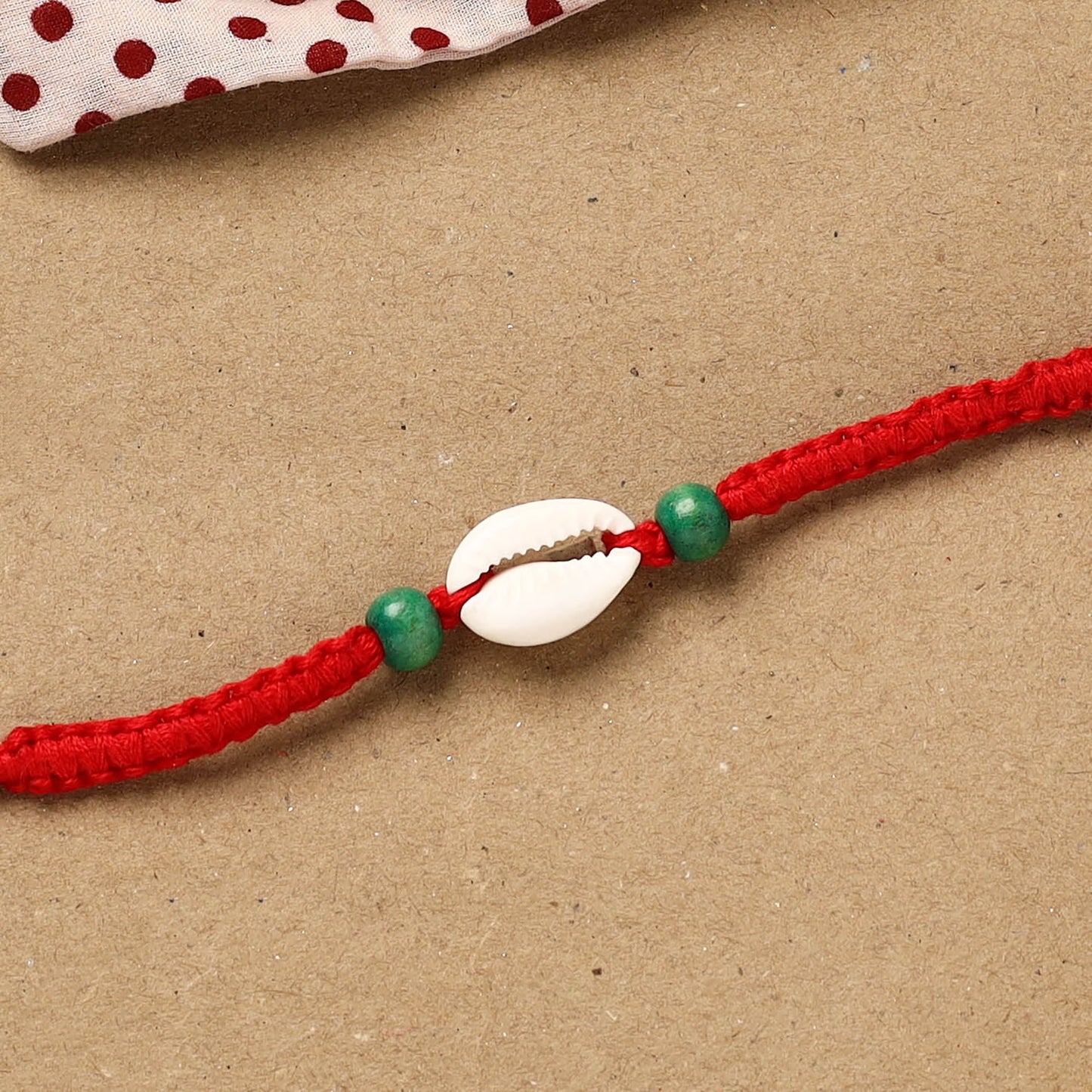 Handmade shell work rakhi 151 - handcrafted