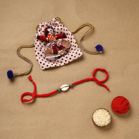 Handmade shell work rakhi 151 - handcrafted