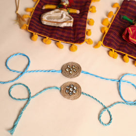  Handmade Stone Work Jute Rakhi (Set Of 2)