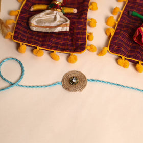 Handmade Stone Work Jute Rakhi (Set Of 2)
