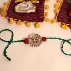  Handmade Stone Work Jute Rakhi (Set Of 2)
