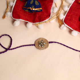  Handmade Stone Work Jute Rakhi (Set Of 2)