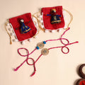  Handmade Stone Work Jute Rakhi (Set Of 2)