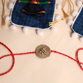  Handmade Stone Work Jute Rakhi (Set Of 2)