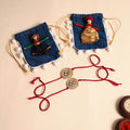  Handmade Stone Work Jute Rakhi (Set Of 2)