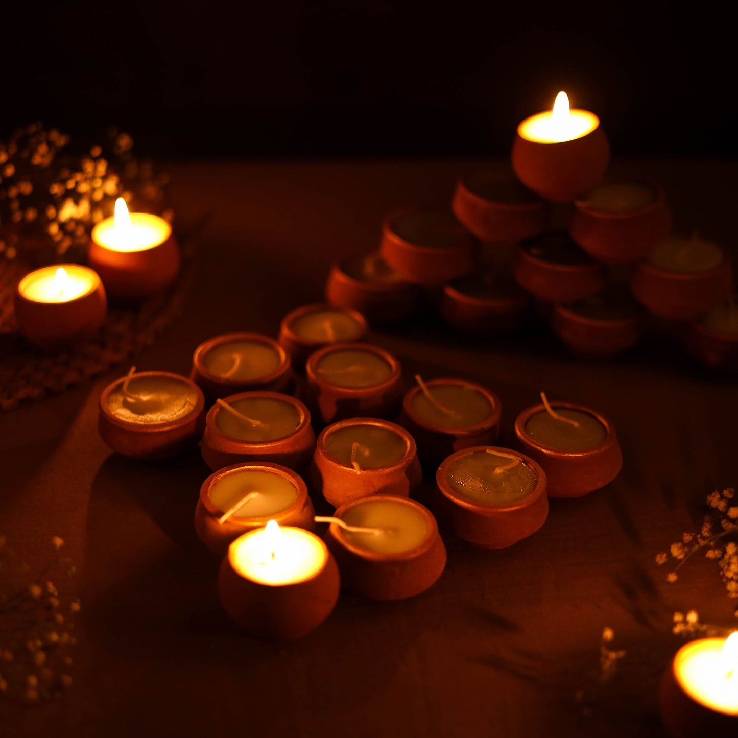 Handmade Terracotta Handi Candle (Set of 25)