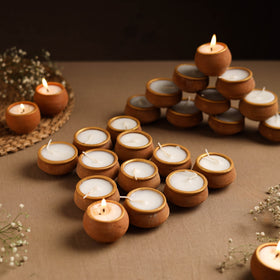 Handmade Terracotta Handi Candle (Set of 25)