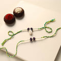 Handmade Thread & Bead Work Rakhi & Lumba Set