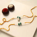 Handmade Thread & Bead Work Rakhi & Lumba Set