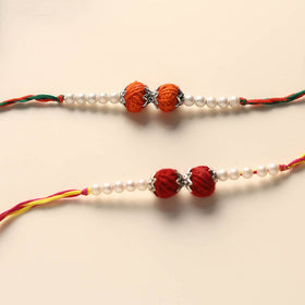 Handmade Thread & Bead Work Rakhi (Set of 2)
