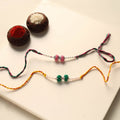Handmade Thread & Bead Work Rakhi (Set of 2)