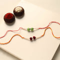 Handmade Thread & Bead Work Rakhi (Set of 2)