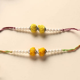 Handmade Thread & Bead Work Rakhi (Set of 2)