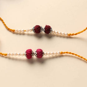 Handmade Thread & Bead Work Rakhi (Set of 2)