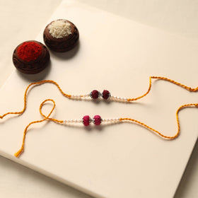 Handmade Thread & Bead Work Rakhi (Set of 2)
