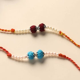 Handmade Thread & Bead Work Rakhi (Set of 2)