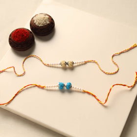 Handmade Thread & Bead Work Rakhi (Set of 2)