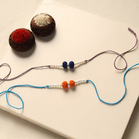 Handmade Thread & Bead Work Rakhi (Set of 2)