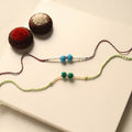 Handmade Thread & Bead Work Rakhi (Set of 2)