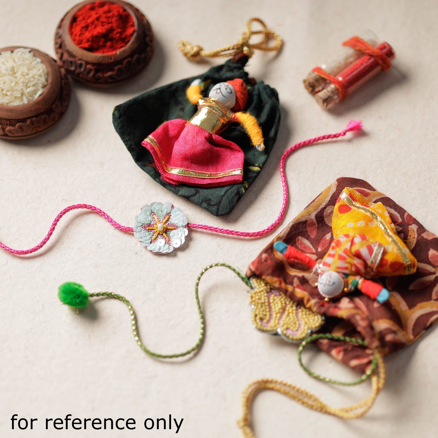 Buy Handmade Thread & Beadwork Rakhi By Jugni 186 Online at iTokri.com